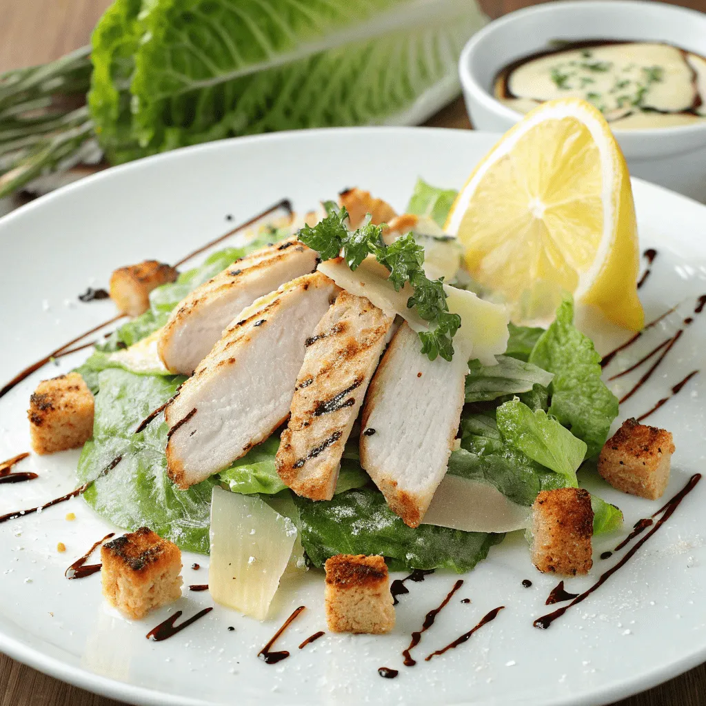 Classic Caesar salad served tableside with fresh romaine, croutons, and creamy Caesar dressing.